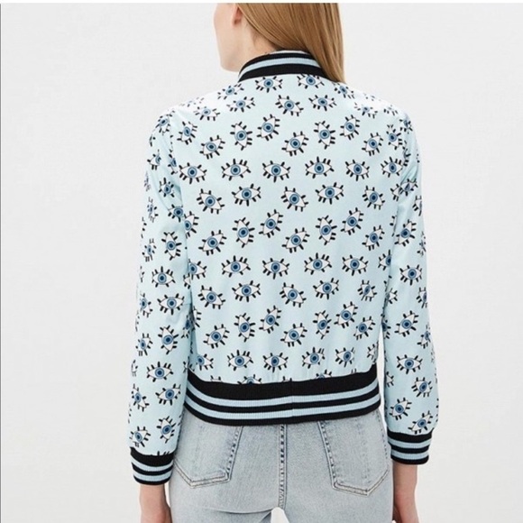 Alice + Olivia Lonnie Bomber Jacket Evil Eye NWOT - Picture 5 of 8